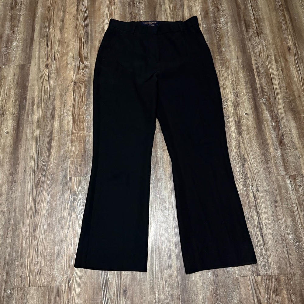 Louis Vuitton Uniforms Pants Women's 38 Black Office Wear Trousers
